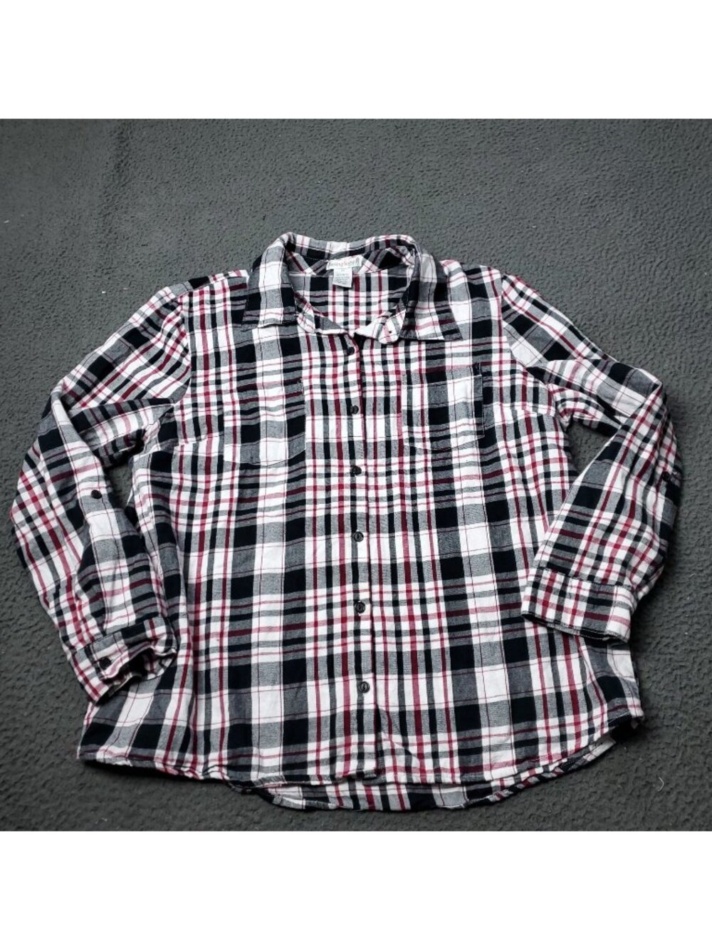 Hasting & Smith Plaid Button Shirt Multicolor Womens Plus Size 1X Long Sleeve